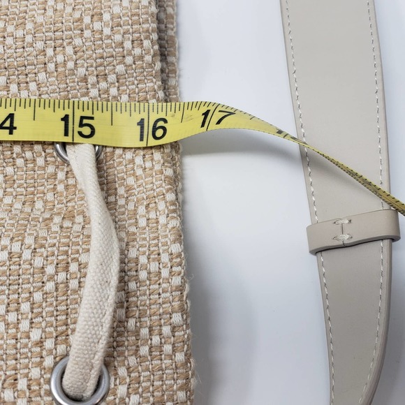 Toms Marina Drawstring Woven Hobo Bag Tan Cream - Picture 10 of 10